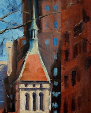 Original art for sale at UGallery.com | Springtime in Midtown by Jonelle Summerfield | $600 | oil painting | 24' h x 18' w | photo 3