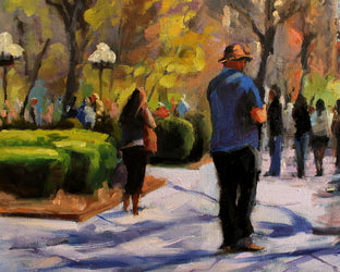 Original art for sale at UGallery.com | Springtime in Washington Square Park by Jonelle Summerfield | $1,000 | oil painting | 18' h x 24' w | photo 4