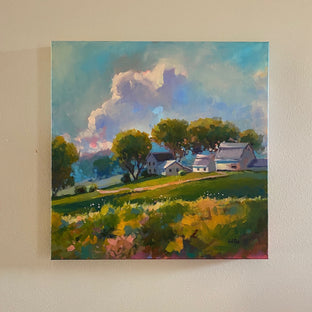 Original art for sale at UGallery.com | Covered in Sunshine by Sri Rao | $850 | acrylic painting | 20' h x 20' w | photo 3