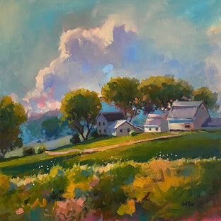 Original art for sale at UGallery.com | Covered in Sunshine by Sri Rao | $850 | acrylic painting | 20' h x 20' w | photo 1