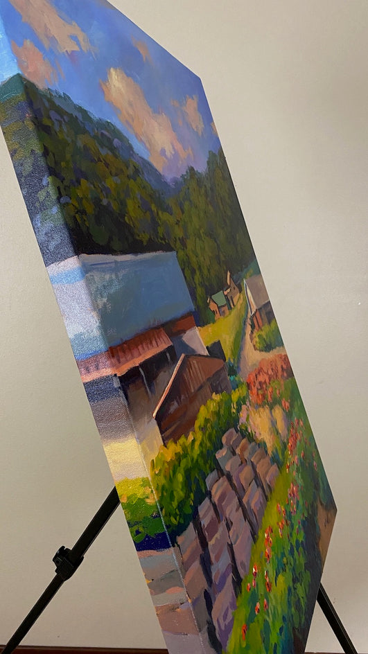 New Day by Sri Rao |  Side View of Artwork 