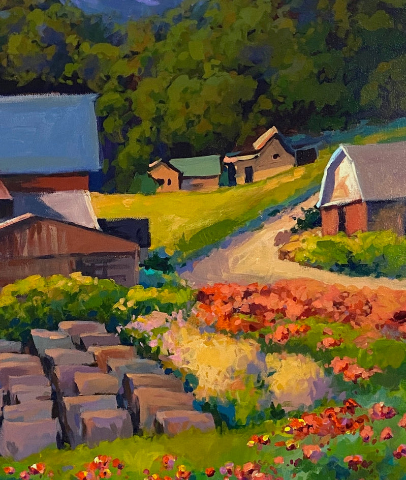 New Day by Sri Rao |  Closeup View of Artwork 