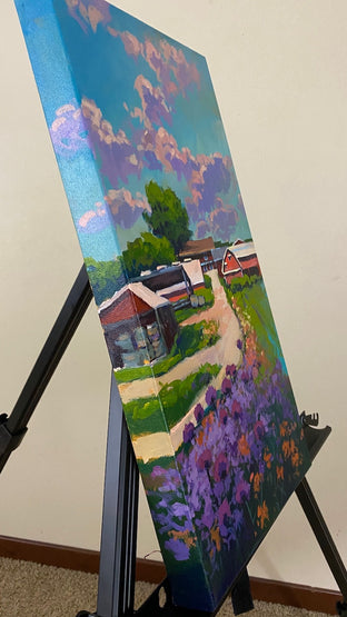 Original art for sale at UGallery.com | Spring Flowers by Sri Rao | $500 | acrylic painting | 20' h x 10' w | photo 2