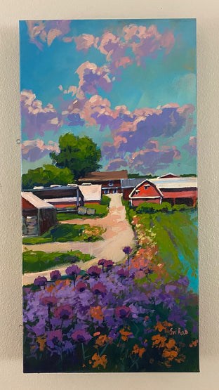 Original art for sale at UGallery.com | Spring Flowers by Sri Rao | $500 | acrylic painting | 20' h x 10' w | photo 3