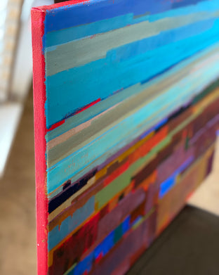 The Blue Horizon 2 by Srinivas Kathoju |  Side View of Artwork 