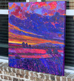 Original art for sale at UGallery.com | New Begining Series-1 by Srinivas Kathoju | $3,000 | oil painting | 36' h x 36' w | thumbnail 3