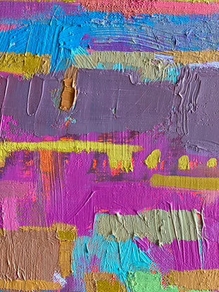 Purple Fields and the Horizon 1 by Srinivas Kathoju |   Closeup View of Artwork 