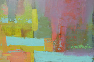 Fields Horizon and the Golden Light by Srinivas Kathoju |   Closeup View of Artwork 