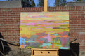 Original art for sale at UGallery.com | Fields Horizon and the Golden Light by Srinivas Kathoju | $1,875 | oil painting | 30' h x 40' w | thumbnail 3