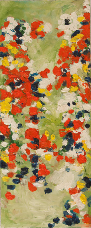 Original art for sale at UGallery.com | Full Bloom 1 by Kajal Zaveri | $575 | oil painting | 30' h x 12' w | photo 1
