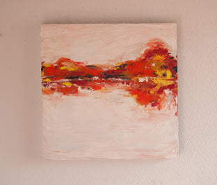 Original art for sale at UGallery.com | Autumn Reflection by Kajal Zaveri | $800 | oil painting | 20' h x 20' w | photo 3