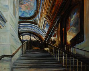 Original art for sale at UGallery.com | Stairway to a New Journey by Onelio Marrero | $925 | oil painting | 16' h x 20' w | photo 1