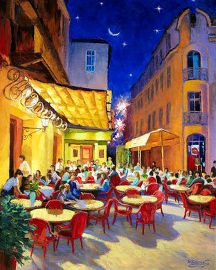Original art for sale at UGallery.com | CafŽ Van Gogh. Arles, France. by Stanislav Sidorov | $1,800 | oil painting | 30' h x 24' w | photo 1