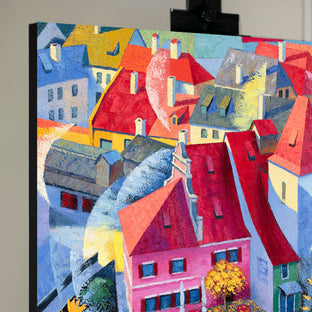 Original art for sale at UGallery.com | Cesky Krumlov by Stanislav Sidorov | $3,000 | oil painting | 36' h x 30' w | photo 2