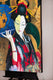 Original art for sale at UGallery.com | Contemplation. Japanese Woman with the Pipe by Stanislav Sidorov | $2,700 | oil painting | 36' h x 30' w | thumbnail 2