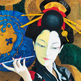 Contemplation. Japanese Woman with the Pipe by Stanislav Sidorov |  Context View of Artwork 