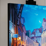 Original art for sale at UGallery.com | Evening Light. Street in Prague by Stanislav Sidorov | $2,100 | oil painting | 36' h x 24' w | thumbnail 2