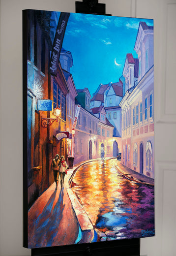 Evening Light. Street in Prague by Stanislav Sidorov |  Context View of Artwork 