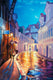 Original art for sale at UGallery.com | Evening Light. Street in Prague by Stanislav Sidorov | $2,100 | oil painting | 36' h x 24' w | thumbnail 1