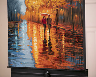Fall Alley. Golden Reflection. by Stanislav Sidorov |  Side View of Artwork 