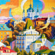 Original art for sale at UGallery.com | Kyiv, Ukraine. Andreevsky Spusk. Bell Ringing. by Stanislav Sidorov | $3,200 | oil painting | 30' h x 36' w | thumbnail 4