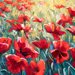 Original art for sale at UGallery.com | Poppy Sunset by Stanislav Sidorov | $4,500 | oil painting | 36' h x 48' w | photo 4