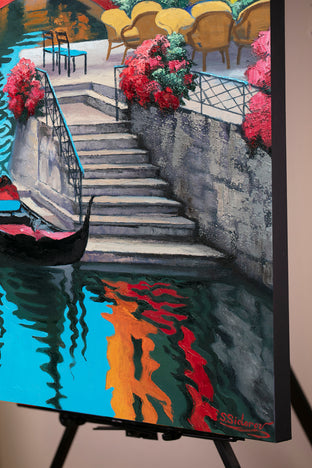 Original art for sale at UGallery.com | Quiet Day. Canal in Venice. by Stanislav Sidorov | $4,000 | oil painting | 48' h x 30' w | photo 2