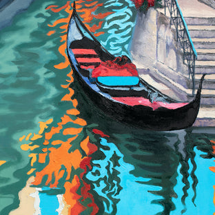 Original art for sale at UGallery.com | Quiet Day. Canal in Venice. by Stanislav Sidorov | $4,000 | oil painting | 48' h x 30' w | photo 3
