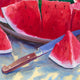 Original art for sale at UGallery.com | Watermelon Summer Medley by Stanislav Sidorov | $1,600 | oil painting | 24' h x 30' w | thumbnail 4