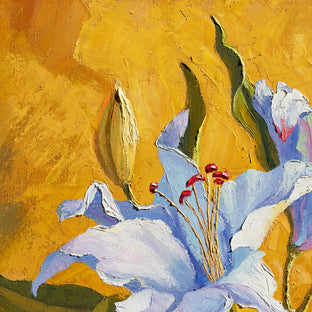 Original art for sale at UGallery.com | White Lilies by Stanislav Sidorov | $1,375 | oil painting | 22' h x 28' w | photo 4