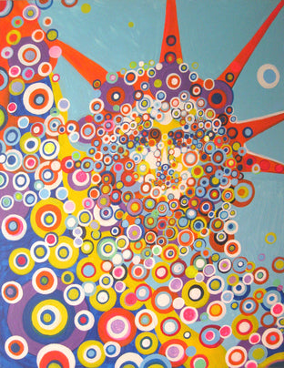Original art for sale at UGallery.com | Statue of Liberty by Natasha Tayles | $800 | acrylic painting | 28' h x 22' w | photo 1