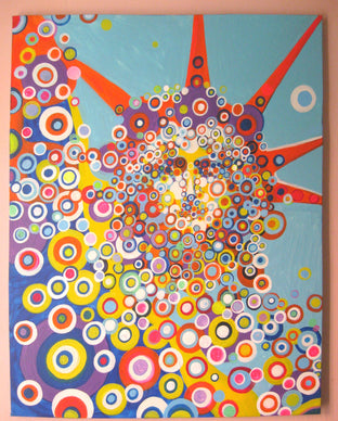 Original art for sale at UGallery.com | Statue of Liberty by Natasha Tayles | $800 | acrylic painting | 28' h x 22' w | photo 3