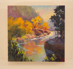 Original art for sale at UGallery.com | Steamboat Creek Fall by Karen E Lewis | $475 | oil painting | 12' h x 12' w | photo 3