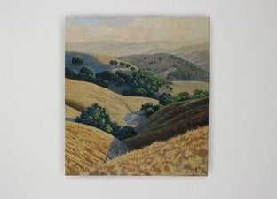 Original art for sale at UGallery.com | Morning Hills by Stefan Conka | $4,500 | oil painting | 39.3' h x 35.4' w | photo 3