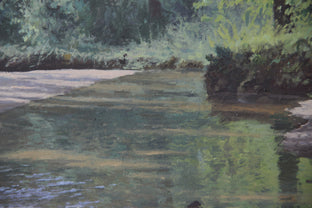 Original art for sale at UGallery.com | Shallow Creek by Stefan Conka | $1,650 | oil painting | 19.6' h x 23.6' w | photo 3
