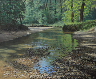 Original art for sale at UGallery.com | Shallow Creek by Stefan Conka | $1,650 | oil painting | 19.6' h x 23.6' w | photo 1