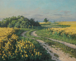 Original art for sale at UGallery.com | Thru Canola Field by Stefan Conka | $1,150 | oil painting | 15.7' h x 19.6' w | photo 1