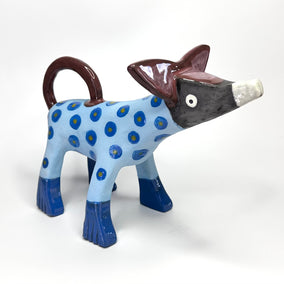 ceramic artwork by Stefan Mager titled Turquoise Puppy