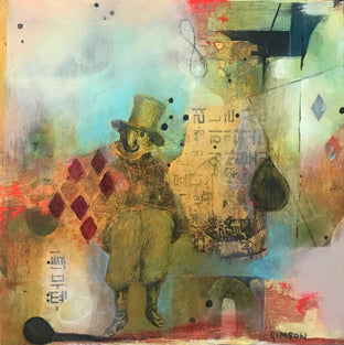 Original art for sale at UGallery.com | Percy by Steph Gimson | $475 | mixed media artwork | 12' h x 12' w | photo 1