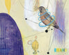 Original art for sale at UGallery.com | Bird on a Wire by Steph Gimson | $1,000 | oil painting | 18' h x 18' w | thumbnail 4