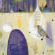 Original art for sale at UGallery.com | Bird on a Wire by Steph Gimson | $1,000 | oil painting | 18' h x 18' w | thumbnail 1