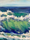 Original art for sale at UGallery.com | Crashing Waves by Steven Guy Bilodeau | $450 | oil painting | 9.5' h x 13.5' w | thumbnail 4