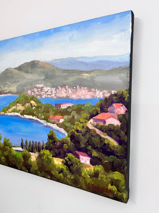 Original art for sale at UGallery.com | Ohrid from Dolno Konjsko by Steven Guy Bilodeau | $600 | oil painting | 12' h x 16' w | photo 2