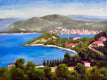 Original art for sale at UGallery.com | Ohrid from Dolno Konjsko by Steven Guy Bilodeau | $600 | oil painting | 12' h x 16' w | thumbnail 1
