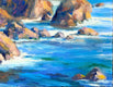 Original art for sale at UGallery.com | Pacific Coastline by Steven Guy Bilodeau | $525 | oil painting | 12' h x 16' w | thumbnail 3