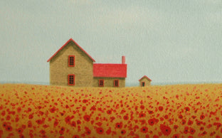 The Old Stone Farmhouse by Sharon France |   Closeup View of Artwork 