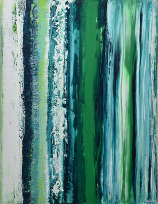 Original art for sale at UGallery.com | Strata Verde by Lisa Carney | $1,525 | acrylic painting | 40' h x 30' w | photo 4