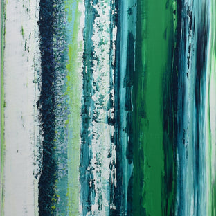 Original art for sale at UGallery.com | Strata Verde by Lisa Carney | $1,525 | acrylic painting | 40' h x 30' w | photo 3
