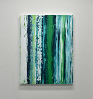 Original art for sale at UGallery.com | Strata Verde by Lisa Carney | $1,525 | acrylic painting | 40' h x 30' w | photo 2