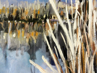 Original art for sale at UGallery.com | Straw Marsh by Mary Pratt | $3,250 | oil painting | 40' h x 40' w | photo 4